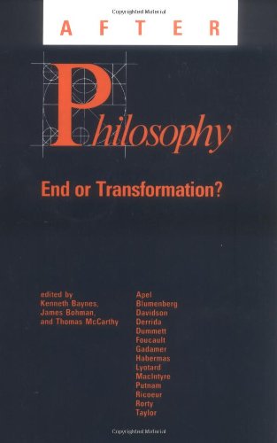 Stock image for After Philosophy: End or Transformation for sale by Concordia Books