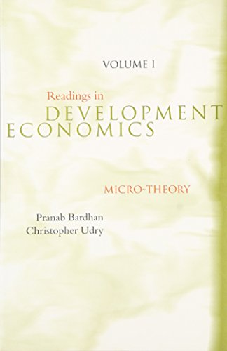 Stock image for Readings in Development Economics: Volume 1 - Micro-Theory. for sale by Powell's Bookstores Chicago, ABAA