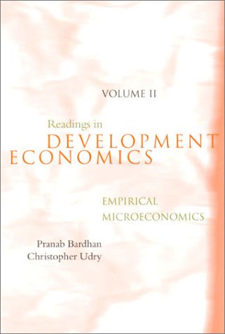 Stock image for Readings in Development Economics, Vol. 2: Emprical Microeconomics for sale by HPB-Red