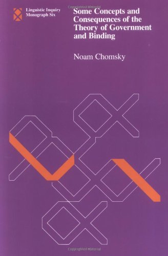 9780262530422: Some Concepts and Consequences of the Theory of Government and Binding (Linguistic Inquiry Monographs)