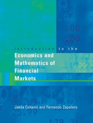 9780262532655: Introduction to the Economics and Mathematics of Financial Markets (The MIT Press)