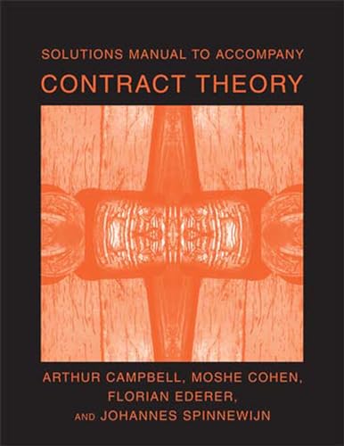 Stock image for Solutions Manual to Accompany Contract Theory (The MIT Press) for sale by HPB-Red