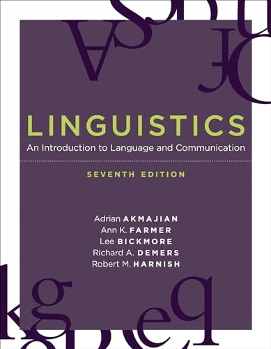 Stock image for Linguistics, seventh edition: An Introduction to Language and Communication (The MIT Press) for sale by HPB-Red