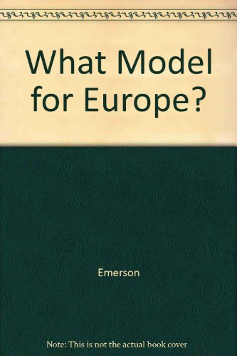 9780262550161: What Model for Europe?