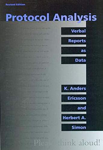 9780262550239: Protocol Analysis, revised edition: Verbal Reports as Data
