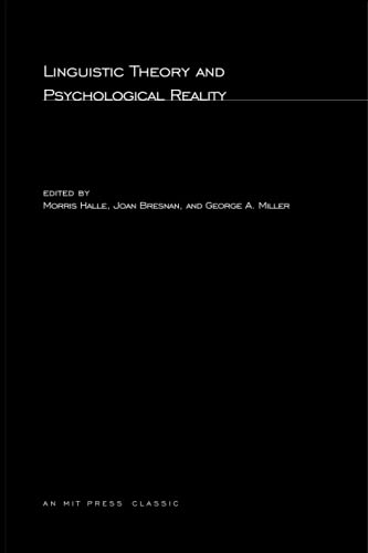 Imagen de archivo de Linguistic Theory and Psychological Reality (MIT Press) a la venta por Open Books
