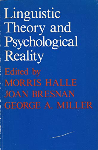 Stock image for Linguistic Theory and Psychological Reality (MIT Press) for sale by Open Books