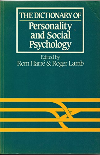 9780262580786: The Dictionary of Personality and Social Psychology/30284