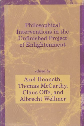 Stock image for Philosophical Interventions in the Unfinished Project of Enlightenment (Studies in Contemporary German Social Thought) for sale by Books From California