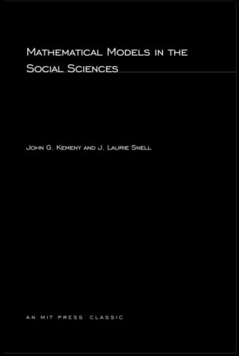 Imagen de archivo de Mathematical Models in the Social Sciences (MIT Press) a la venta por Bill's Books