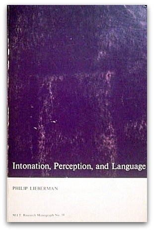 Beispielbild fr Intonation, Perception, and Language zum Verkauf von Better World Books