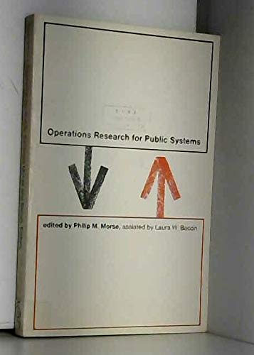 Imagen de archivo de Operations Research for Public Systems a la venta por Better World Books Ltd