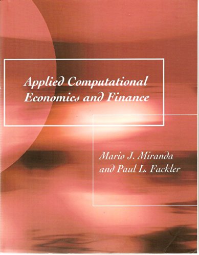 Beispielbild fr Applied Computational Economics and Finance zum Verkauf von WorldofBooks