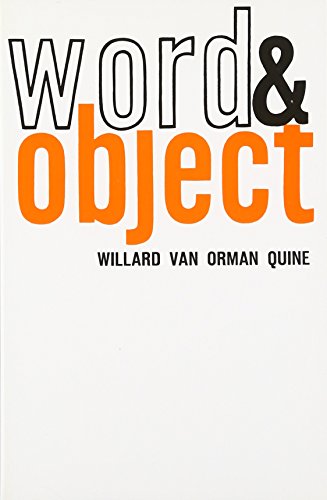 Beispielbild fr Word and Object (The MIT Press) zum Verkauf von SecondSale