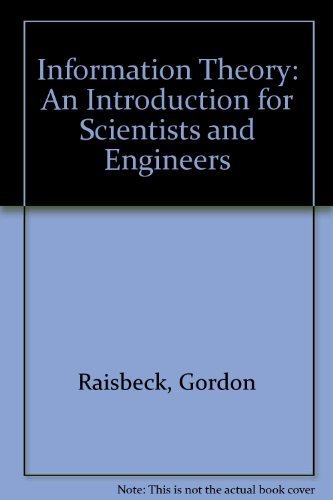 9780262680035: Information Theory: An Introduction for Scientists and Engineers