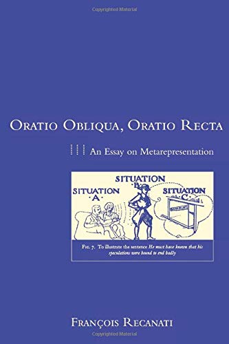 Stock image for Oratio Obliqua, Oratio Recta: An Essay on Metarepresentation (Representation and Mind) for sale by Books From California