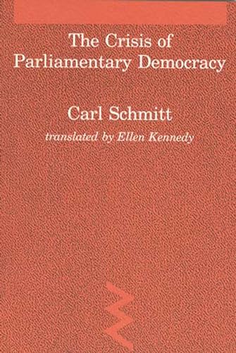 Beispielbild fr Crisis of Parliamentary Democracy (Studies in Contemporary German Social Thought) zum Verkauf von HPB-Red