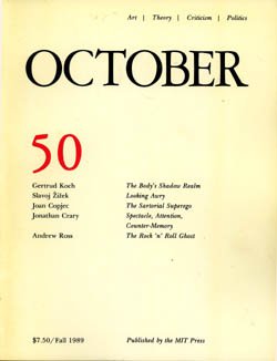 Imagen de archivo de October 50: Art / Theory / Criticism / Politics (Fall 1989) a la venta por Nighttown Books