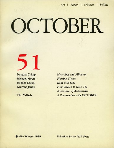 Beispielbild fr October 51: Art / Theory / Criticism / Politics (Winter 1989) zum Verkauf von Nighttown Books