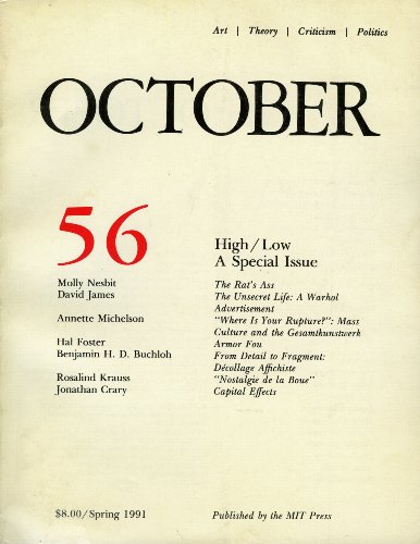 Stock image for October 56: Art / Theory / Criticism / Politics (Spring 1991) for sale by Nighttown Books
