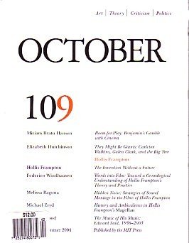 October Summer 2004 (9780262752596) by Rosalind Krauss; Annette Michelson; George Baker; Yve-Alain Bois; Benjamin H D Buchloh; Hal Foster; Denis Hollier; David Joselit; Carrie...