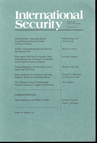 Stock image for International Security ( Spring 2007, Vol. 31, No. 4 ) for sale by Squirrel Away Books