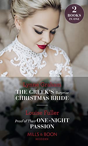 Beispielbild fr The Greek's Surprise Christmas Bride / Proof Of Their One-Night Passion zum Verkauf von AwesomeBooks