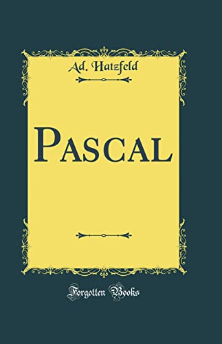 Stock image for Pascal Classic Reprint for sale by PBShop.store US
