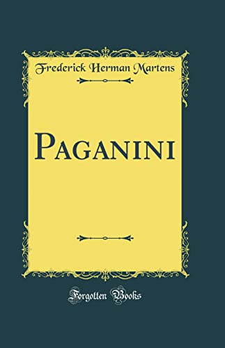 Stock image for Paganini Classic Reprint for sale by PBShop.store US