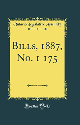 Stock image for Bills, 1887, No. 1 175 (Classic Reprint) for sale by WorldofBooks