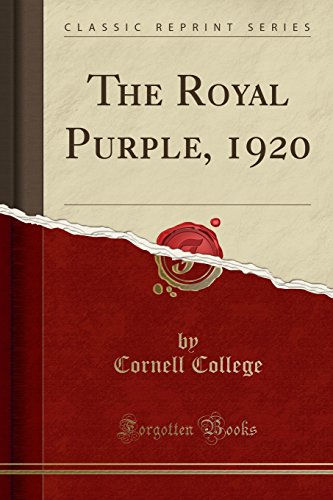 Beispielbild fr The Royal Purple, 1920 Classic Reprint zum Verkauf von PBShop.store US