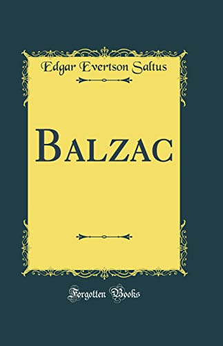 Imagen de archivo de Balzac Classic Reprint a la venta por PBShop.store US
