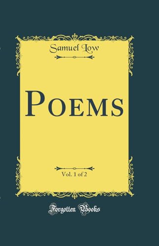 Stock image for Poems, Vol 1 of 2 Classic Reprint for sale by PBShop.store US