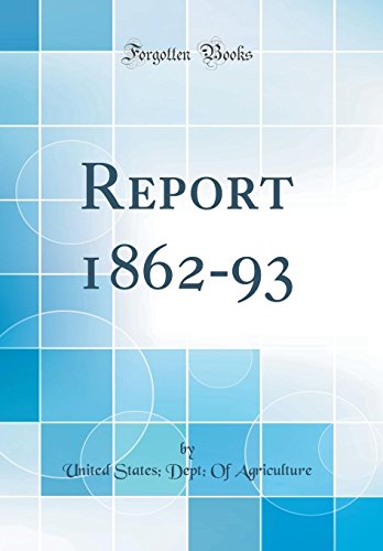 Beispielbild fr Report 1862-93 (Classic Reprint) zum Verkauf von Buchpark