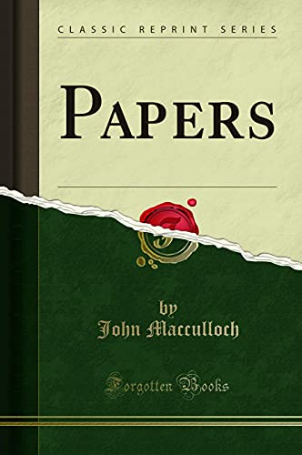 Imagen de archivo de Papers (Classic Reprint) a la venta por Forgotten Books