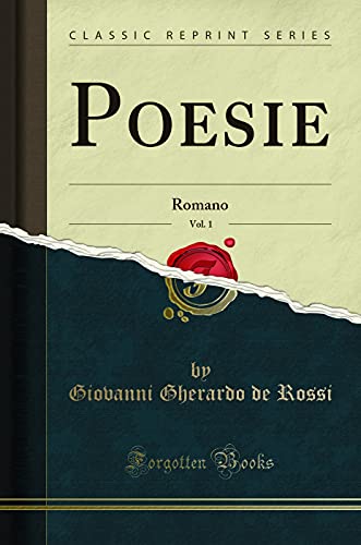 Imagen de archivo de Poesie, Vol 1 Romano Classic Reprint a la venta por PBShop.store US