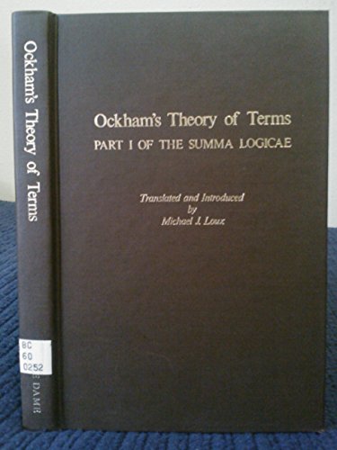 Beispielbild fr Ockham's Theory of Terms zum Verkauf von Better World Books