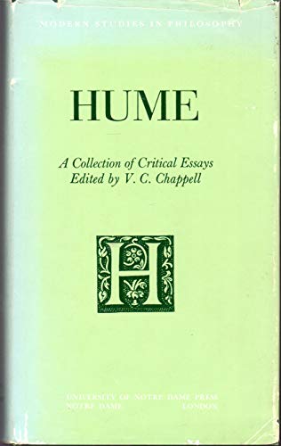 Stock image for Hume a Collection of Critical Essays for sale by HPB-Red