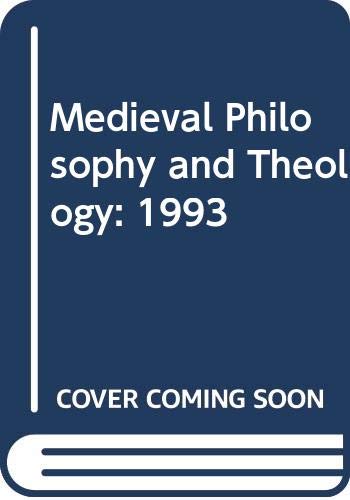 9780268014049: Medieval Philosophy and Theology: 1993