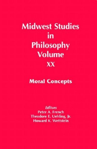 Beispielbild fr Midwest Studies in Philosophy: Moral Concepts zum Verkauf von HPB-Red
