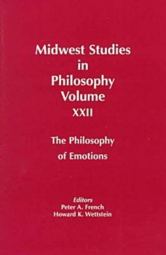 Imagen de archivo de Midwest Studies Phil V 22: Philosophy of Emotions (Midwest Studies in Philosophy) a la venta por HPB-Red