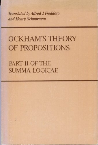 Imagen de archivo de Ockham's Theory of Propositions: Part II of the Summa Logicae a la venta por HPB-Red