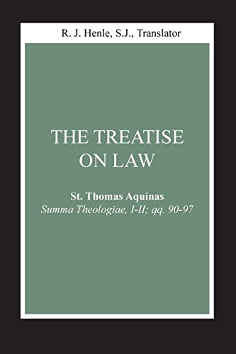 Beispielbild fr Treatise on Law, The: (Summa Theologiae, I-II; qq. 90-97) (Notre Dame Studies in Law and Contemporary Issues) zum Verkauf von Once Upon A Time Books