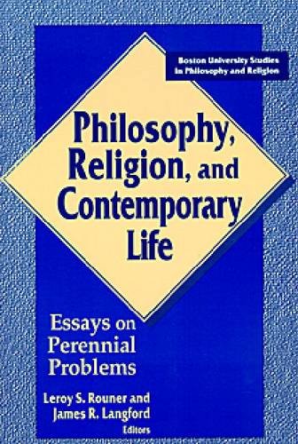 Imagen de archivo de Philosophy Religion Contemporary Life (ND BOSTON U STUDIES) a la venta por Powell's Bookstores Chicago, ABAA