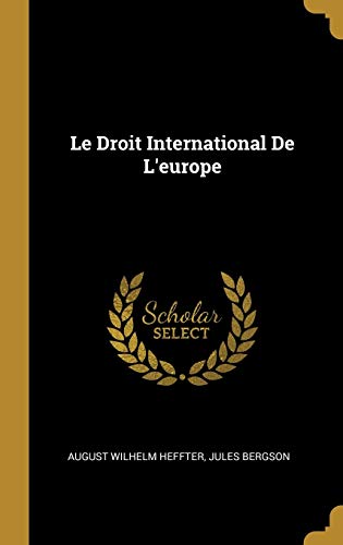 Stock image for Le Droit International De L'europe (French Edition) for sale by Lucky's Textbooks
