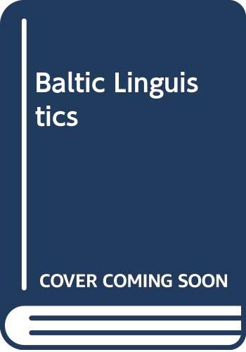 Baltic Linguistics (9780271000947) by Magner, Thomas F.; Schmalstieg, William