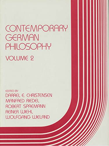 Contemporary German Philosophy. Volume 2 (1983)