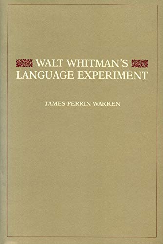 Imagen de archivo de Walt Whitman's Language Experiment a la venta por Willis Monie-Books, ABAA