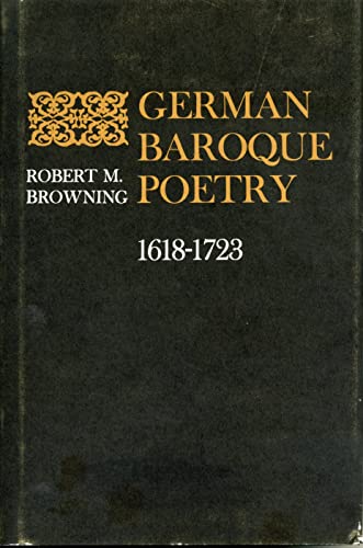 9780271011462: German Baroque Poetry, 1618-1723
