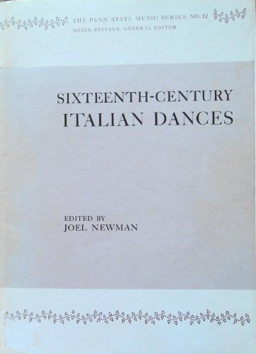 9780271731025: Sixteenth Century Italian Dances